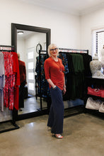 Load image into Gallery viewer, LUCIA Shaped Top in Terracotta Allure
