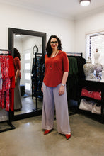 Load image into Gallery viewer, LUCIA Shaped Top in Terracotta Allure
