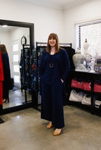 Load image into Gallery viewer, AQUILA Wide Leg Pant in Navy Allure
