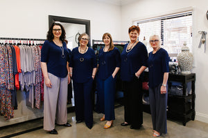 LUCIA Shaped Top in Navy Allure