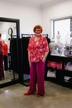 Load image into Gallery viewer, LUCIA Shaped Top in Red Flora

