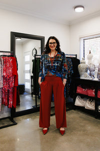 AQUILA Wide Leg Pant in Rust Allure
