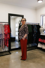 Load image into Gallery viewer, LUCIA Shaped Top in Wine Leopard Allure
