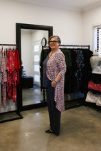 Load image into Gallery viewer, AMARIS Longline Jacket in Luminous Allure, Lined with Pewter Allure
