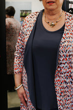 Load image into Gallery viewer, AMARIS Longline Jacket in Luminous Allure, Lined with Pewter Allure
