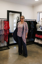 Load image into Gallery viewer, AMARIS Longline Jacket in Luminous Allure, Lined with Pewter Allure
