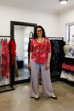 Load image into Gallery viewer, LUCIA Shaped Top in Red Flora
