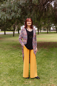 AQUILA Wide Leg Pant in Mustard Allure