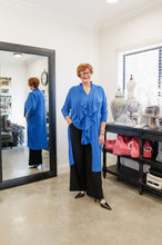 Load image into Gallery viewer, AURELIA Dramatic Cascading Jacket in Azure Allure
