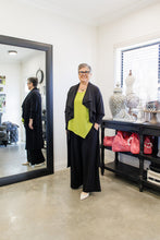 Load image into Gallery viewer, AURELIA Dramatic Cascading Jacket in Black Allure
