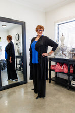 Load image into Gallery viewer, AURELIA Dramatic Cascading Jacket in Black Allure
