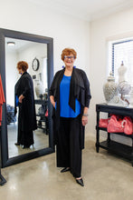 Load image into Gallery viewer, AURELIA Dramatic Cascading Jacket in Black Allure
