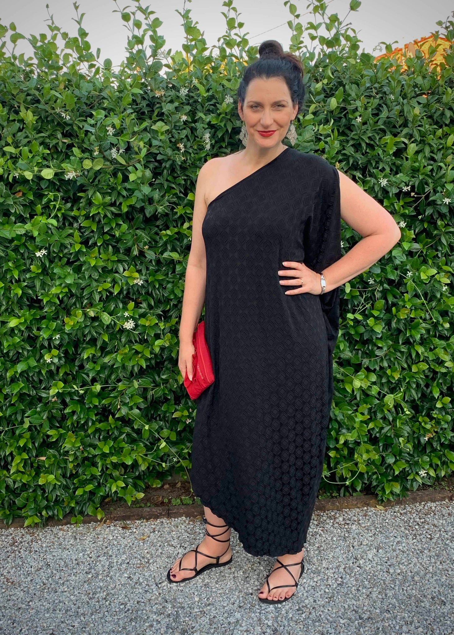 APHRODITE Grecian Dress in Black Diamond Josephene by Jo Lucchesi