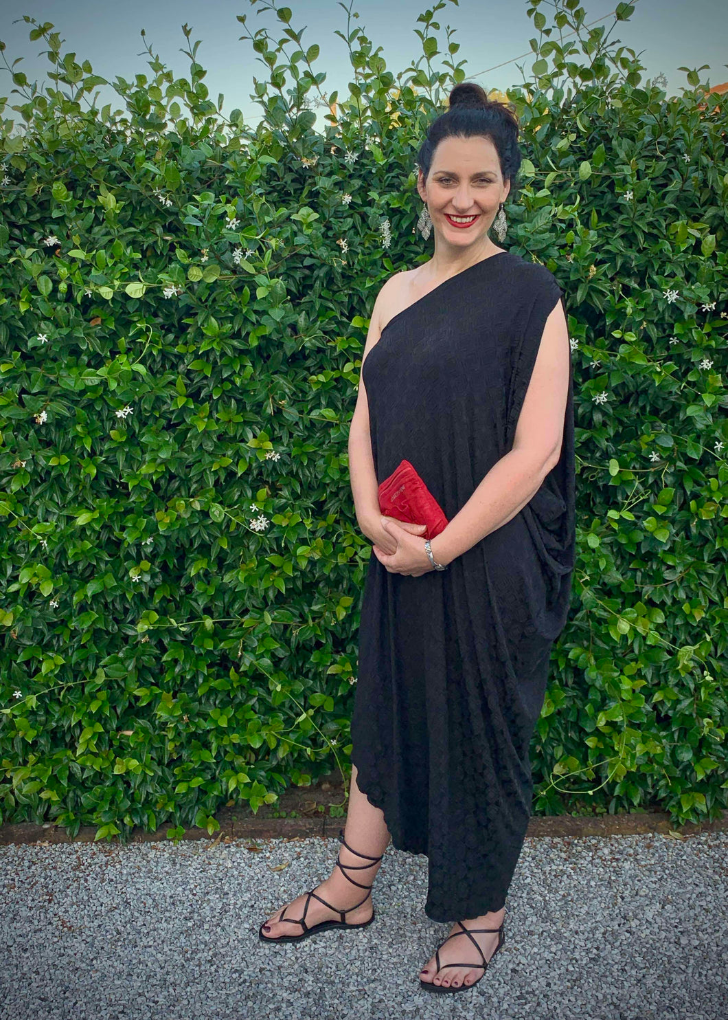 APHRODITE Grecian Dress in Black Diamond Josephene by Jo Lucchesi